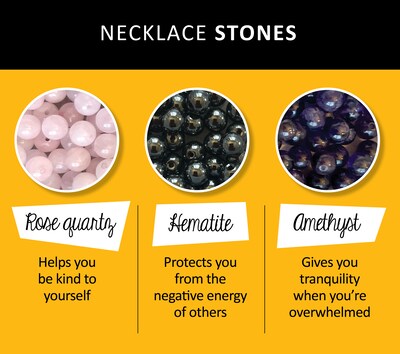 Empath protection necklace, natural stone jewelry, amethyst, rose quartz, hematite - image4